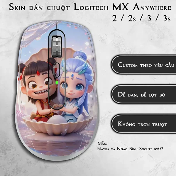 Skin dán chuột Logitech MX Anywhere mẫu Natra và Ngao Bính Socute nt07