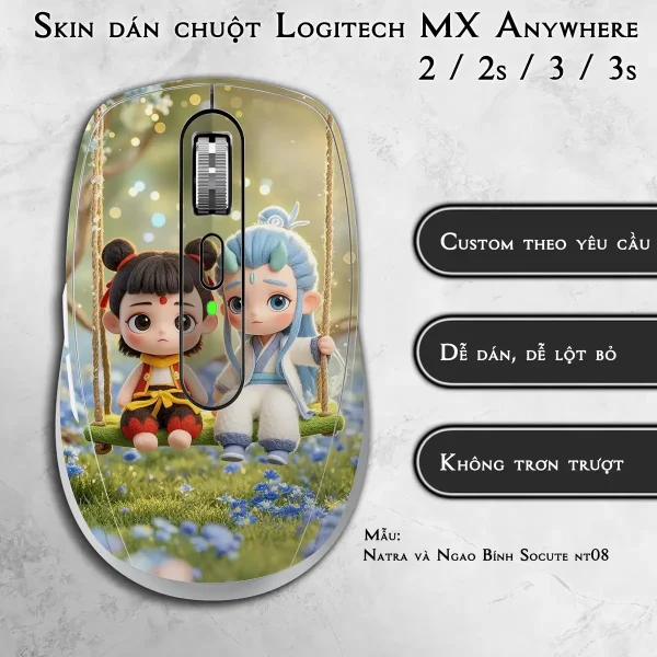 Skin dán chuột Logitech MX Anywhere mẫu Natra và Ngao Bính Socute nt08
