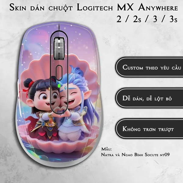 Skin dán chuột Logitech MX Anywhere mẫu Natra và Ngao Bính Socute nt09