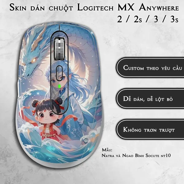 Skin dán chuột Logitech MX Anywhere mẫu Natra và Ngao Bính Socute nt10