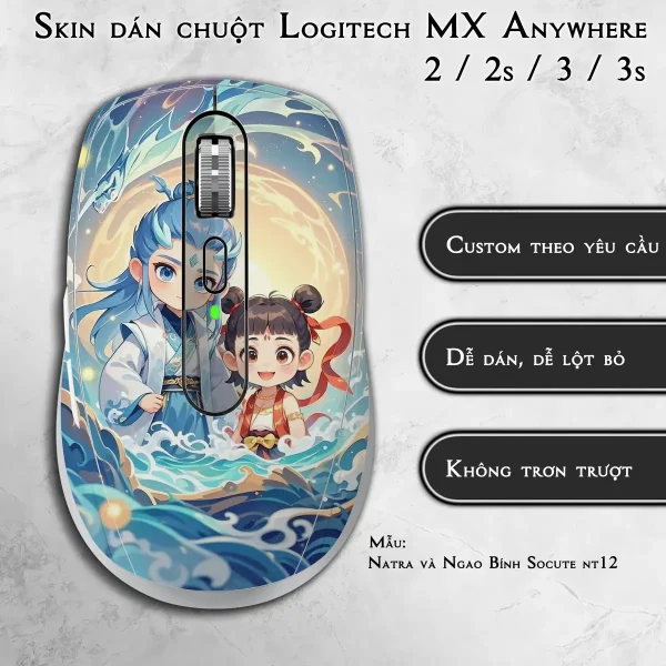 Skin dán chuột Logitech MX Anywhere mẫu Natra và Ngao Bính Socute nt12