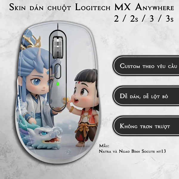 Skin dán chuột Logitech MX Anywhere mẫu Natra và Ngao Bính Socute nt13