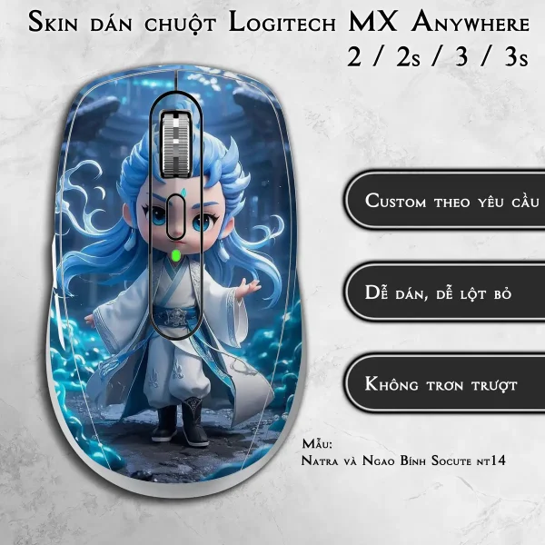 Skin dán chuột Logitech MX Anywhere mẫu Natra và Ngao Bính Socute nt14