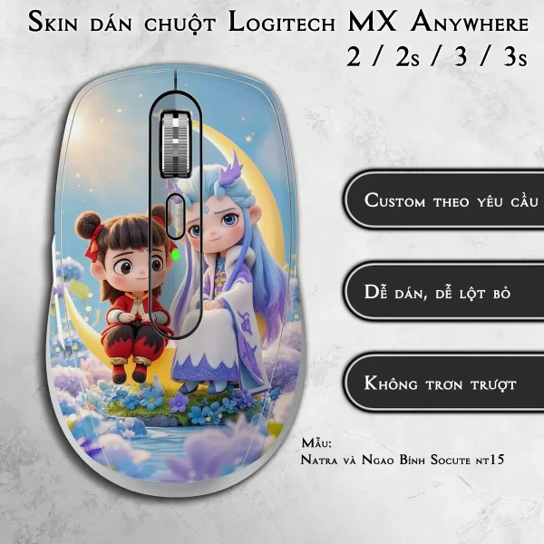 Skin dán chuột Logitech MX Anywhere mẫu Natra và Ngao Bính Socute nt15