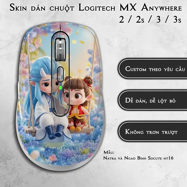 Skin dán chuột Logitech MX Anywhere mẫu Natra và Ngao Bính Socute nt16