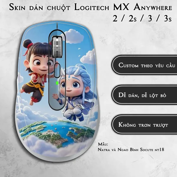 Skin dán chuột Logitech MX Anywhere mẫu Natra và Ngao Bính Socute nt18
