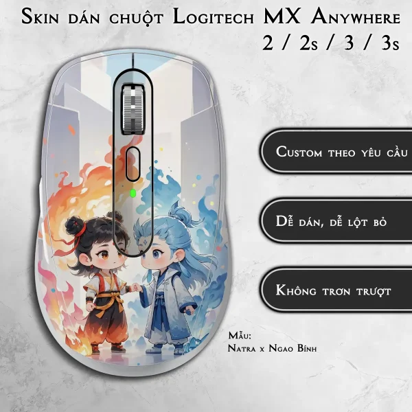 Skin dán chuột Logitech MX Anywhere mẫu Natra x Ngao Bính