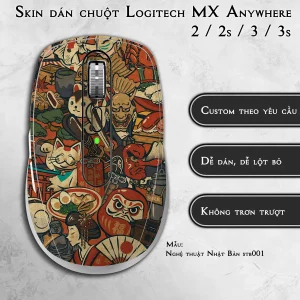 Skin dán chuột Logitech MX Anywhere mẫu Nghệ thuật Nhật Bản stb001