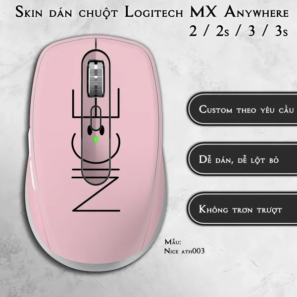 Skin dán chuột Logitech MX Anywhere mẫu Nice ath003