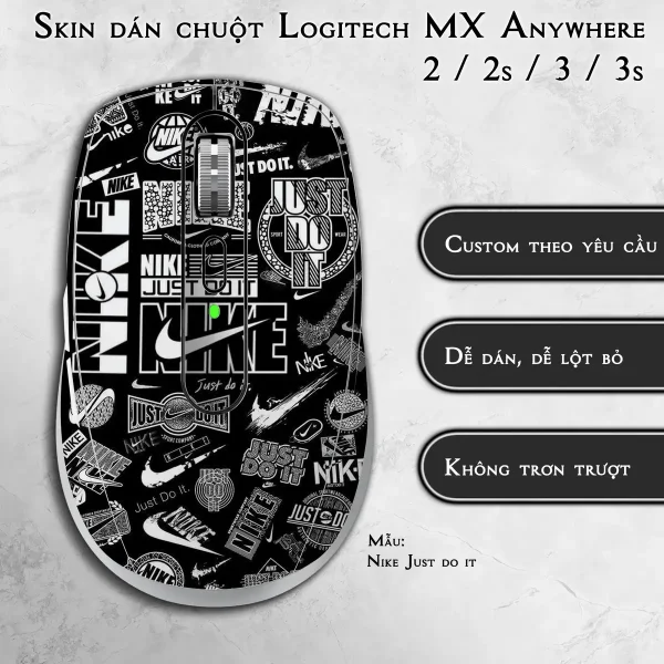 Skin dán chuột Logitech MX Anywhere mẫu Nike Just do it