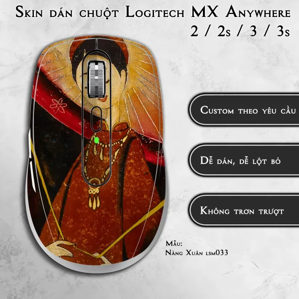 Skin dán chuột Logitech MX Anywhere mẫu Nàng Xuân lsm033