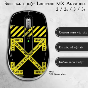 Skin dán chuột Logitech MX Anywhere mẫu OFF White Virgil