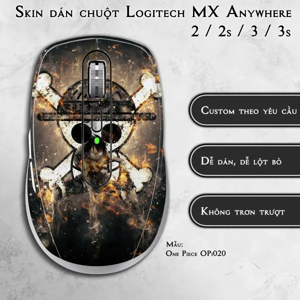 Skin dán chuột Logitech MX Anywhere mẫu One Piece OPi020