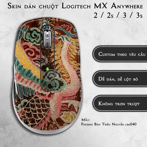 Skin dán chuột Logitech MX Anywhere mẫu Phượng Bào Triều Nguyễn lsm040