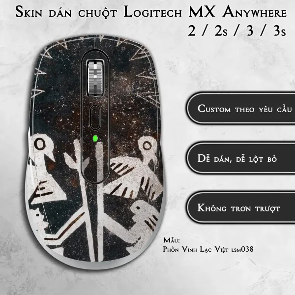 Skin dán chuột Logitech MX Anywhere mẫu Phồn Vinh Lạc Việt lsm038