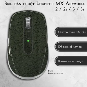 Skin dán chuột Logitech MX Anywhere mẫu Polynesian xanh