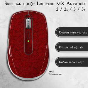 Skin dán chuột Logitech MX Anywhere mẫu Polynesian đỏ