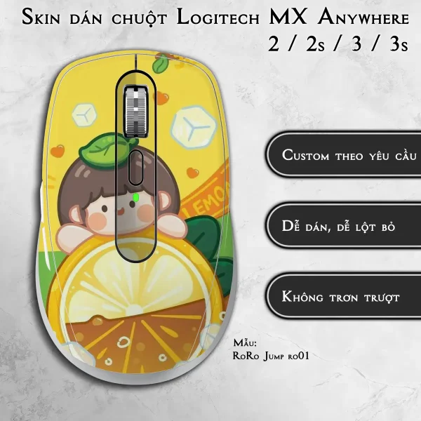 Skin dán chuột Logitech MX Anywhere mẫu RoRo Jump ro01