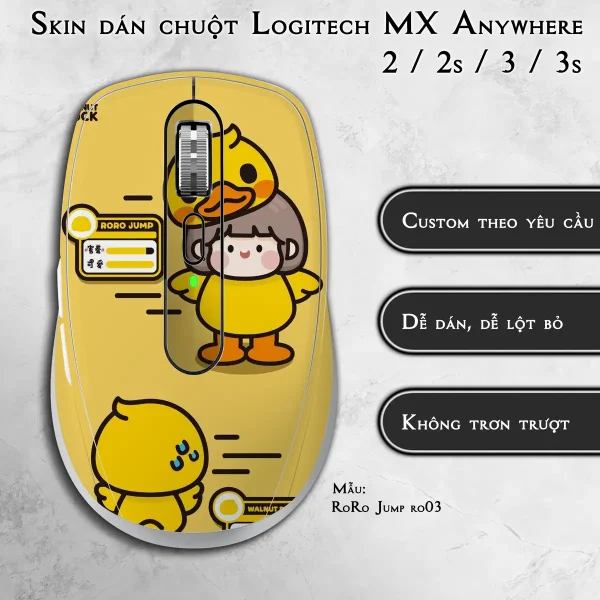 Skin dán chuột Logitech MX Anywhere mẫu RoRo Jump ro03