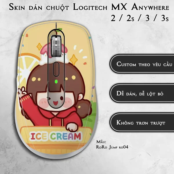 Skin dán chuột Logitech MX Anywhere mẫu RoRo Jump ro04