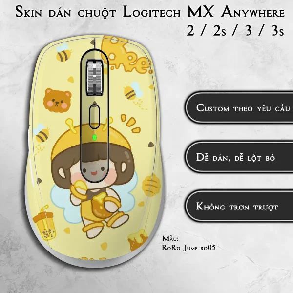 Skin dán chuột Logitech MX Anywhere mẫu RoRo Jump ro05
