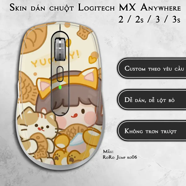 Skin dán chuột Logitech MX Anywhere mẫu RoRo Jump ro06