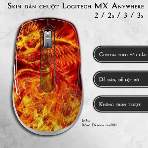Skin dán chuột Logitech MX Anywhere mẫu Rồng Dragon dra001