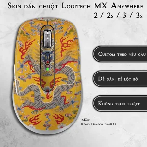 Skin dán chuột Logitech MX Anywhere mẫu Rồng Dragon dra037