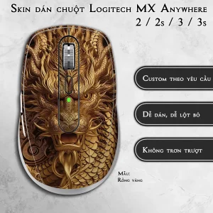 Skin dán chuột Logitech MX Anywhere mẫu Rồng vàng