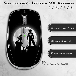 Skin dán chuột Logitech MX Anywhere mẫu Songoku Dragon Ball 7vnr097