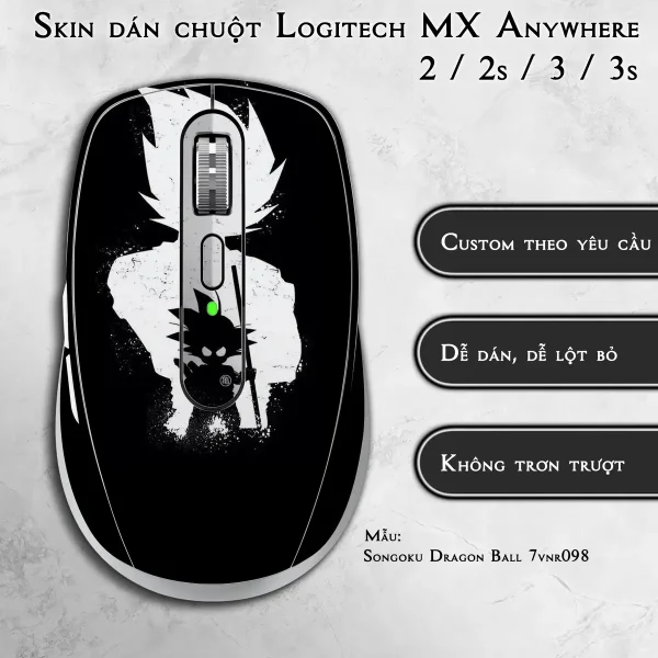 Skin dán chuột Logitech MX Anywhere mẫu Songoku Dragon Ball 7vnr098