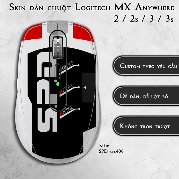 Skin dán chuột Logitech MX Anywhere mẫu SPD atk406
