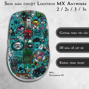 Skin dán chuột Logitech MX Anywhere mẫu Stickerbomb 02