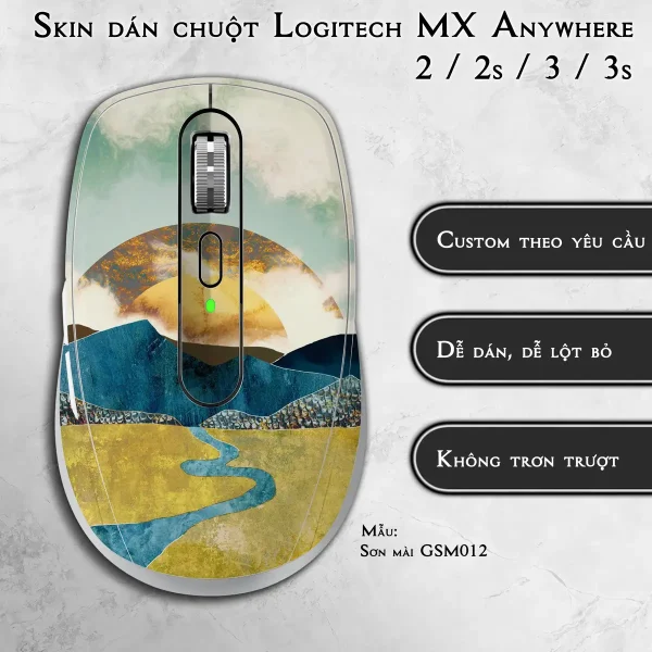 Skin dán chuột Logitech MX Anywhere mẫu Sơn mài GSM012