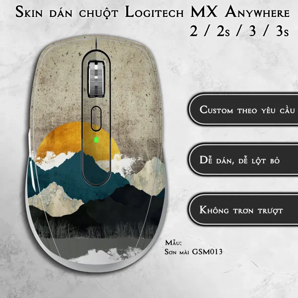 Skin dán chuột Logitech MX Anywhere mẫu Sơn mài GSM013