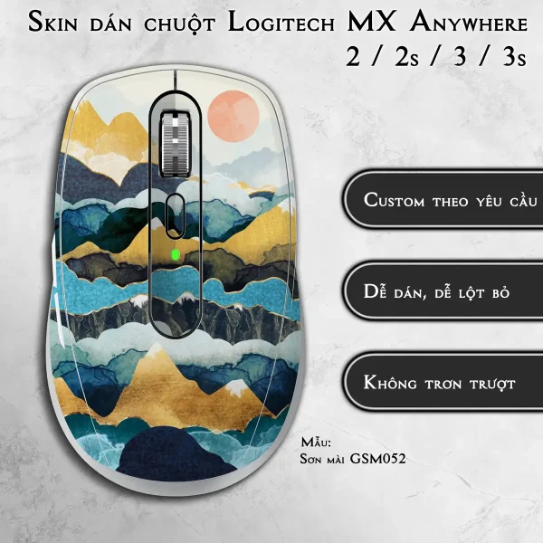 Skin dán chuột Logitech MX Anywhere mẫu Sơn mài GSM052