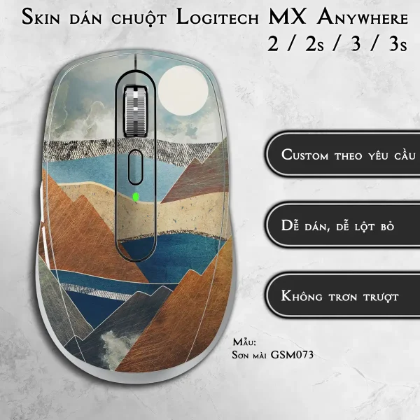 Skin dán chuột Logitech MX Anywhere mẫu Sơn mài GSM073