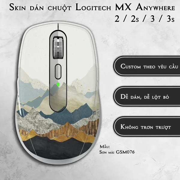 Skin dán chuột Logitech MX Anywhere mẫu Sơn mài GSM076