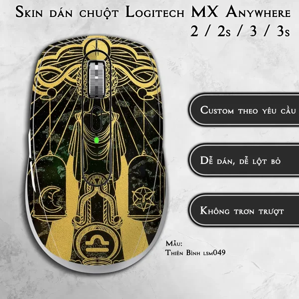 Skin dán chuột Logitech MX Anywhere mẫu Thiên Bình lsm049