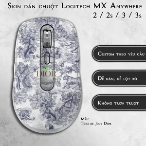 Skin dán chuột Logitech MX Anywhere mẫu Toile de Jouy Dior