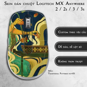 Skin dán chuột Logitech MX Anywhere mẫu Traditional Patterns patt01