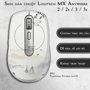 Skin dán chuột Logitech MX Anywhere mẫu Traditional Patterns patt10