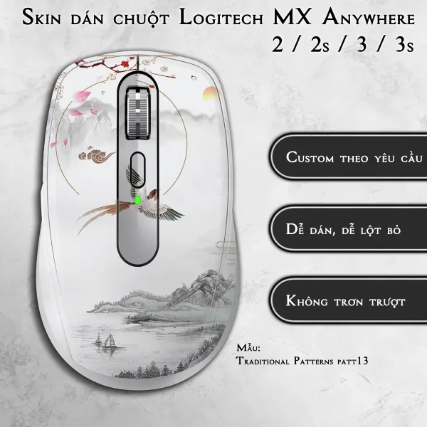 Skin dán chuột Logitech MX Anywhere mẫu Traditional Patterns patt13