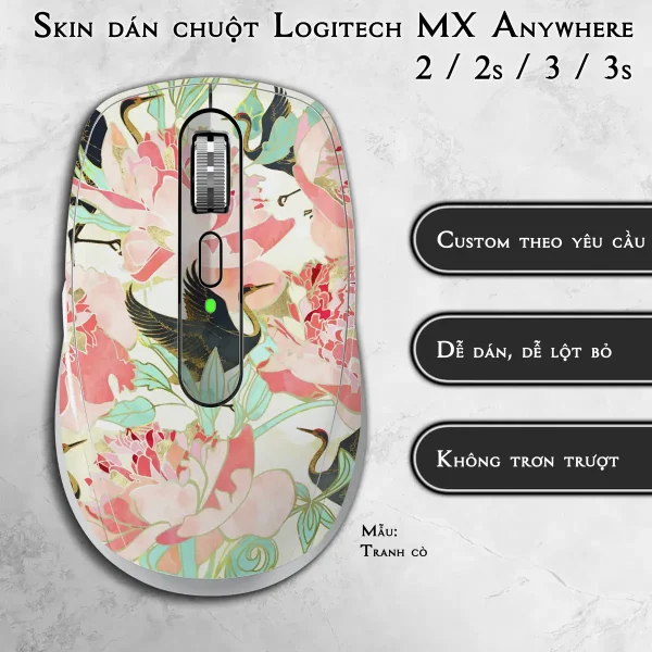 Skin dán chuột Logitech MX Anywhere mẫu Tranh cò