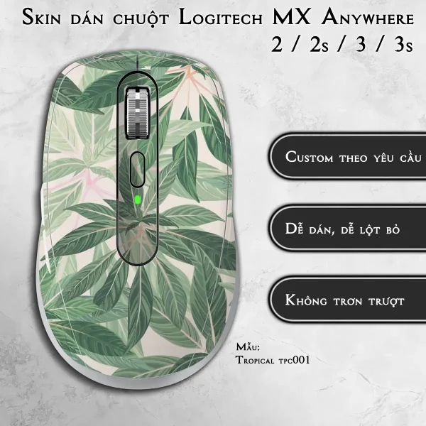 Skin dán chuột Logitech MX Anywhere mẫu Tropical tpc001