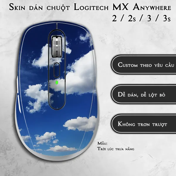 Skin dán chuột Logitech MX Anywhere mẫu Trời lúc trưa nắng