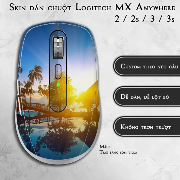 Skin dán chuột Logitech MX Anywhere mẫu Trời sáng sớm villa