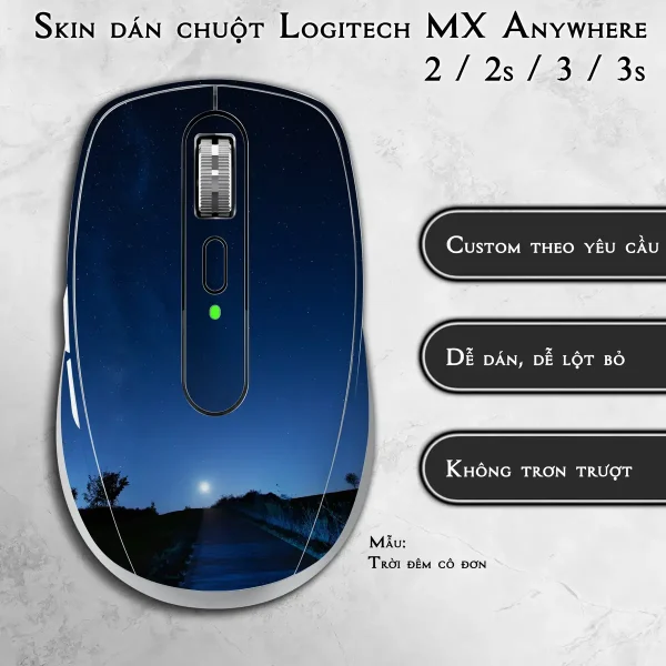 Skin dán chuột Logitech MX Anywhere mẫu Trời đêm cô đơn