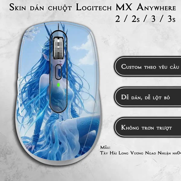 Skin dán chuột Logitech MX Anywhere mẫu Tây Hải Long Vương Ngao Nhuận nh04