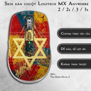 Skin dán chuột Logitech MX Anywhere mẫu Tấm Khiên David 2